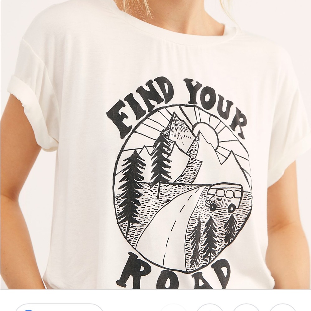 NWOT Free people find your road t shirt.